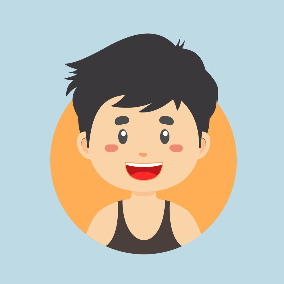 avatar de un personaje de fitness vector