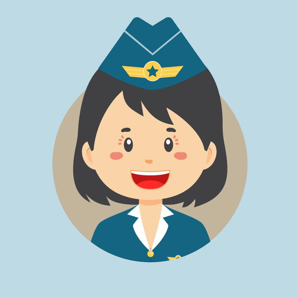 Avatar of a Stewardess Character vector