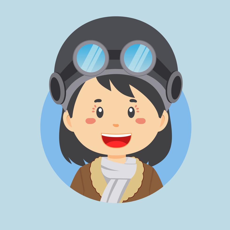 Avatar of a Pilot Character vector