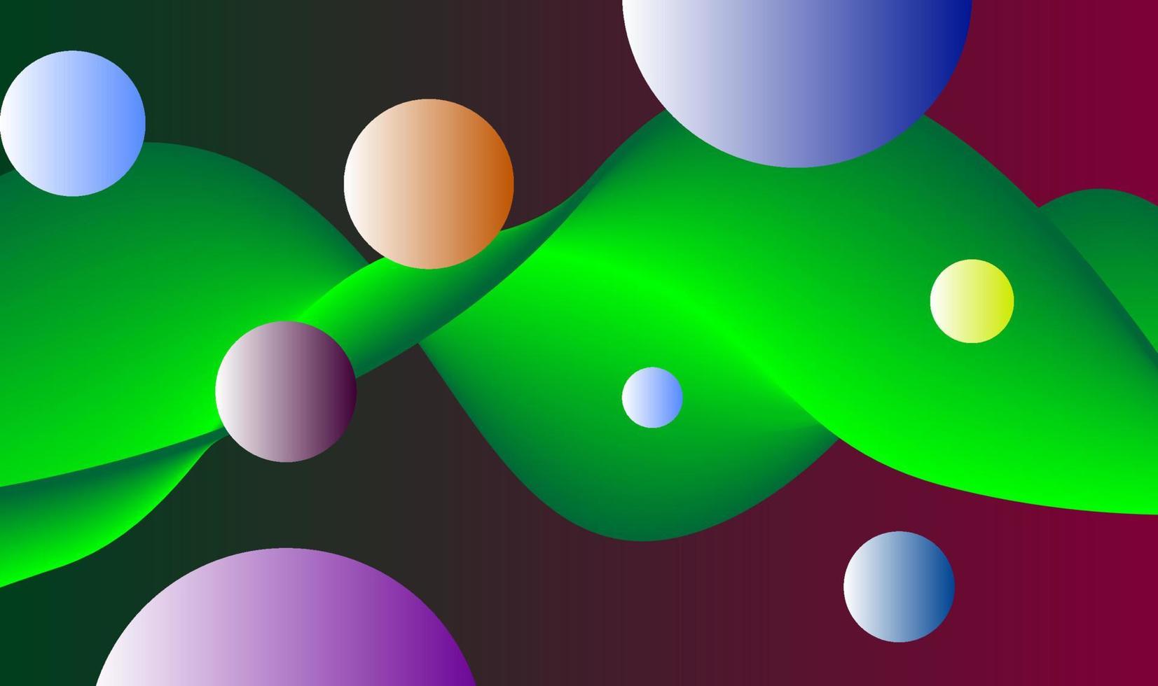 Abstract 3D digital wave Futuristic point with circle Technology background vector