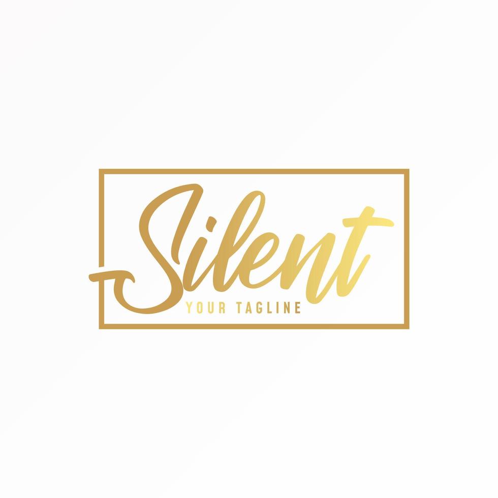 letter or word SILENT latin font image graphic icon logo design abstract concept vector stock. Can be used as a symbol related to word or typography