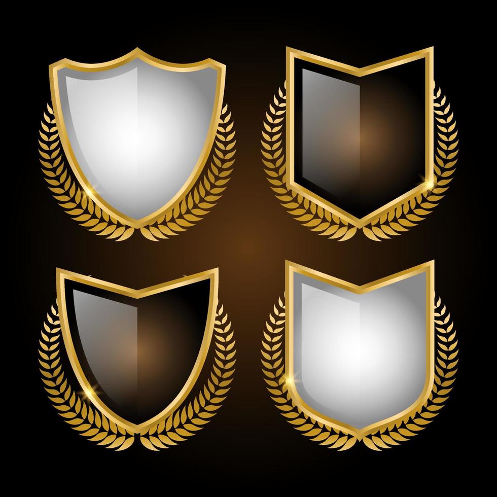 gold shields Premium Vector. vector illustration 18838530 Vector Art at