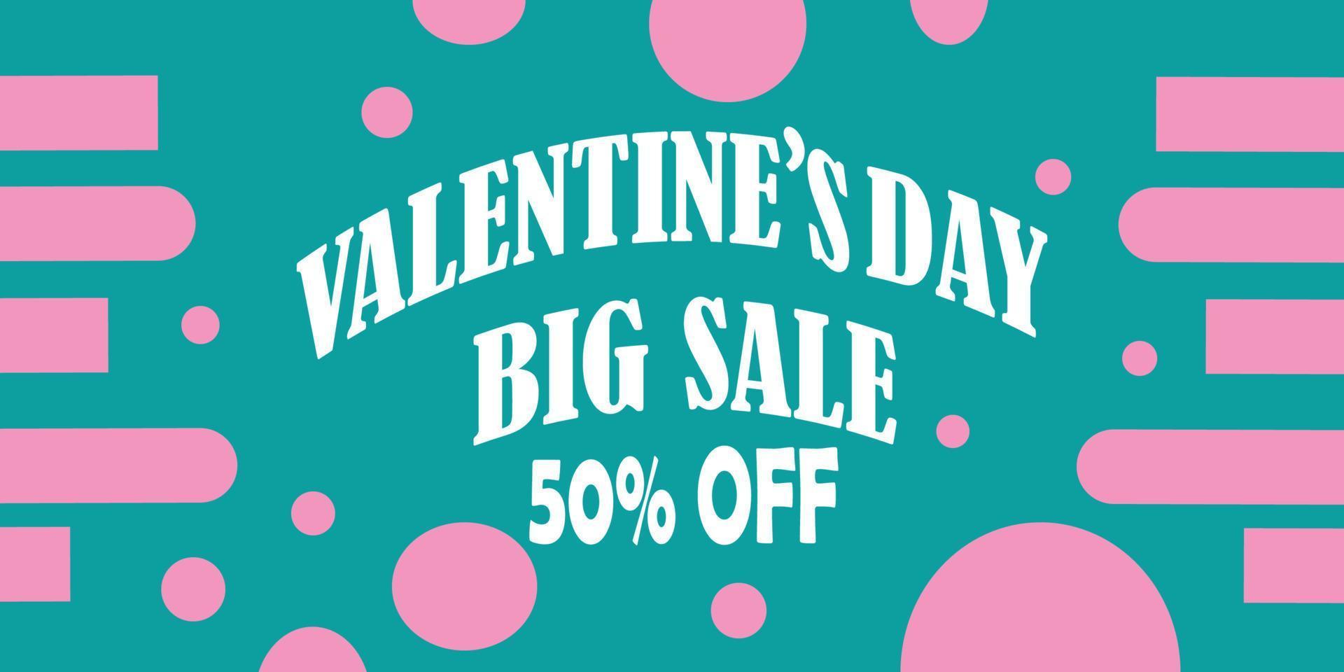 encabezado o banner de venta de celebración de feliz día de san valentín con una oferta de descuento. promoción y plantilla de compras o fondo para el amor y el concepto de día de san valentín ilustración vectorial vector