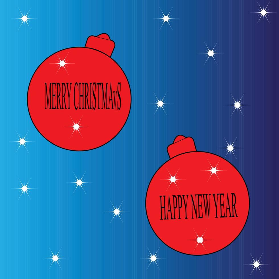 tarjeta de felicitación de navidad con el diseño de fondo de copos de nieve. feliz navidad y feliz año nuevo saludo tipografía texto vector