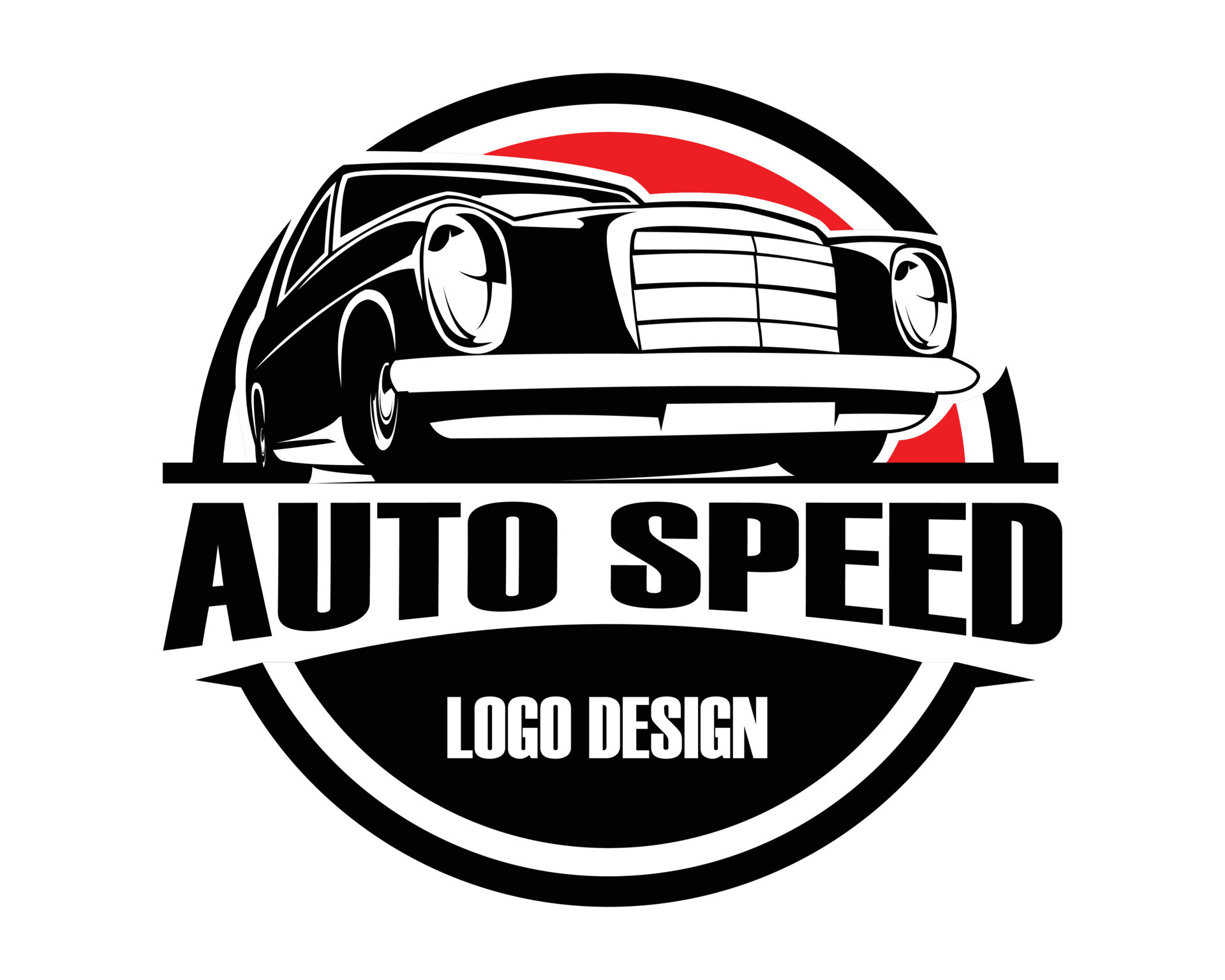 logotipo de silueta de coche clásico de lujo. diseño vectorial premium