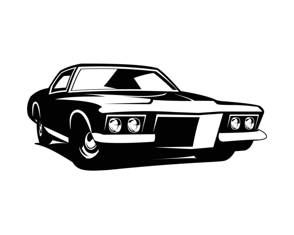 vector isolated illustration of 1972 buick riviera gran sports car