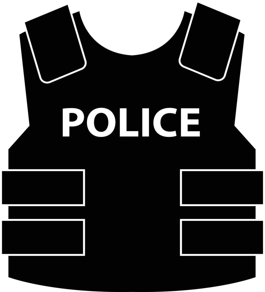 Bulletproof vest icon on white background. Police bulletproof vest sign. bullet proof vest symbol. flat style. vector