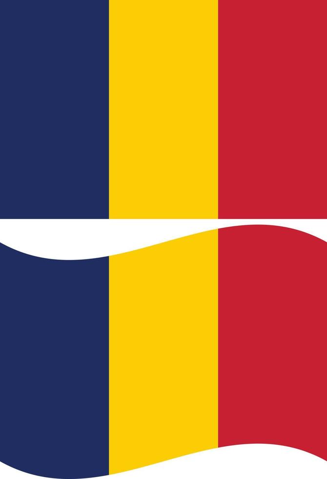 Waving flag of Chad. Chad flag on white background. flat style. vector