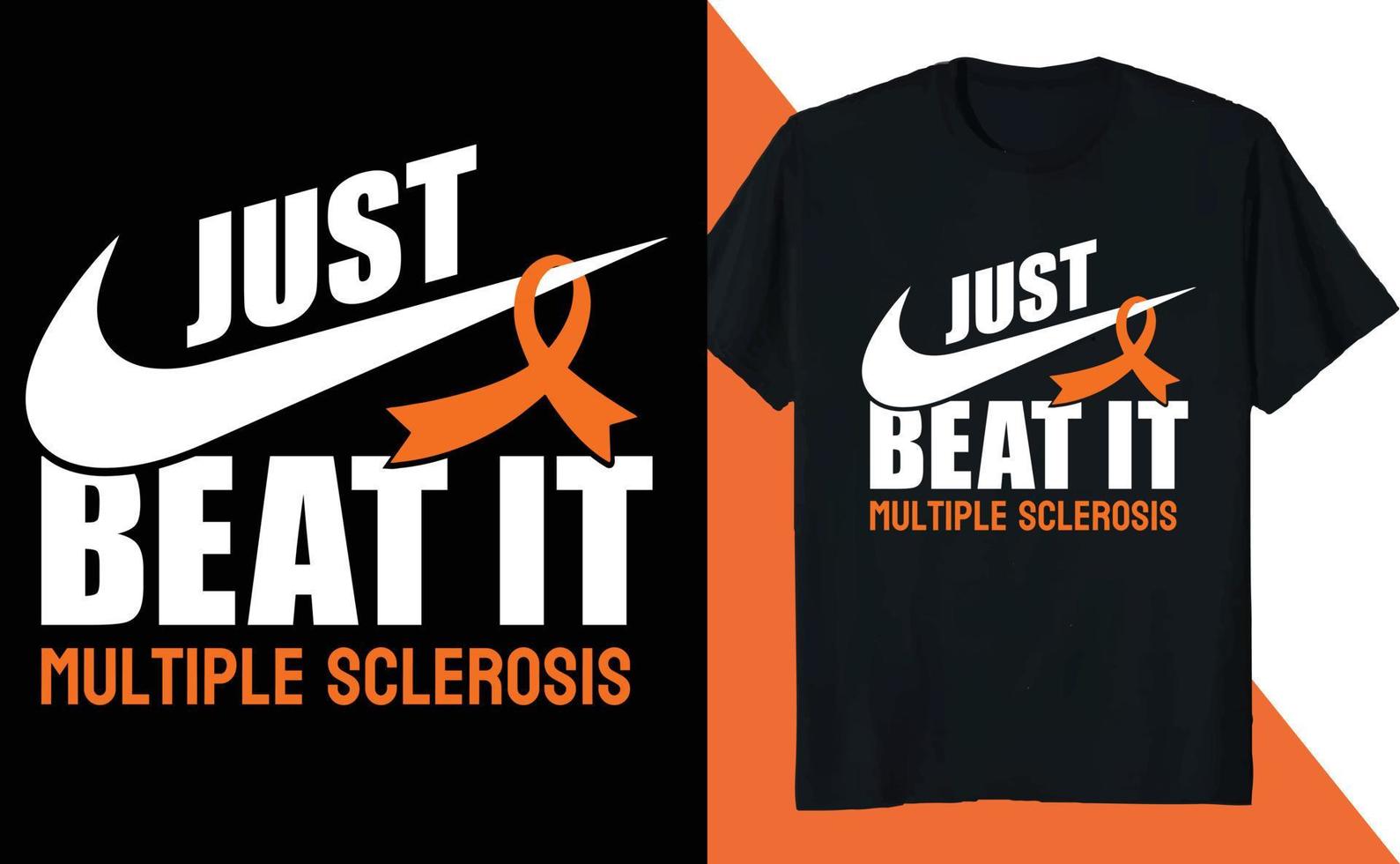 Beat Multiple Sclerosis Awareness Warrior vector