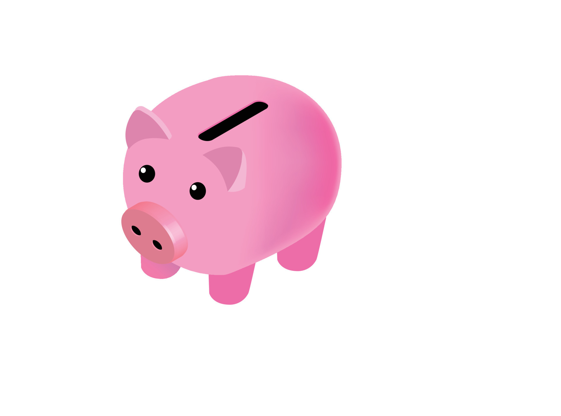 Isometric piggy bank. Vector illustration. Suitable for Diagrams