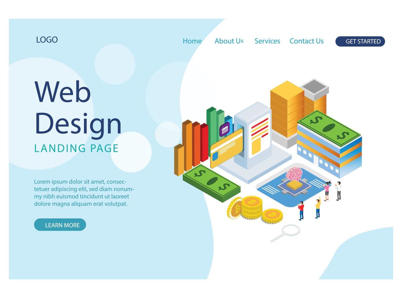 Online banking modern flat design isometric concept. Electronic bank and people concept. Landing page template. Conceptual isometric vector illustration Suitable for Diagrams, Infographics, Game Asset