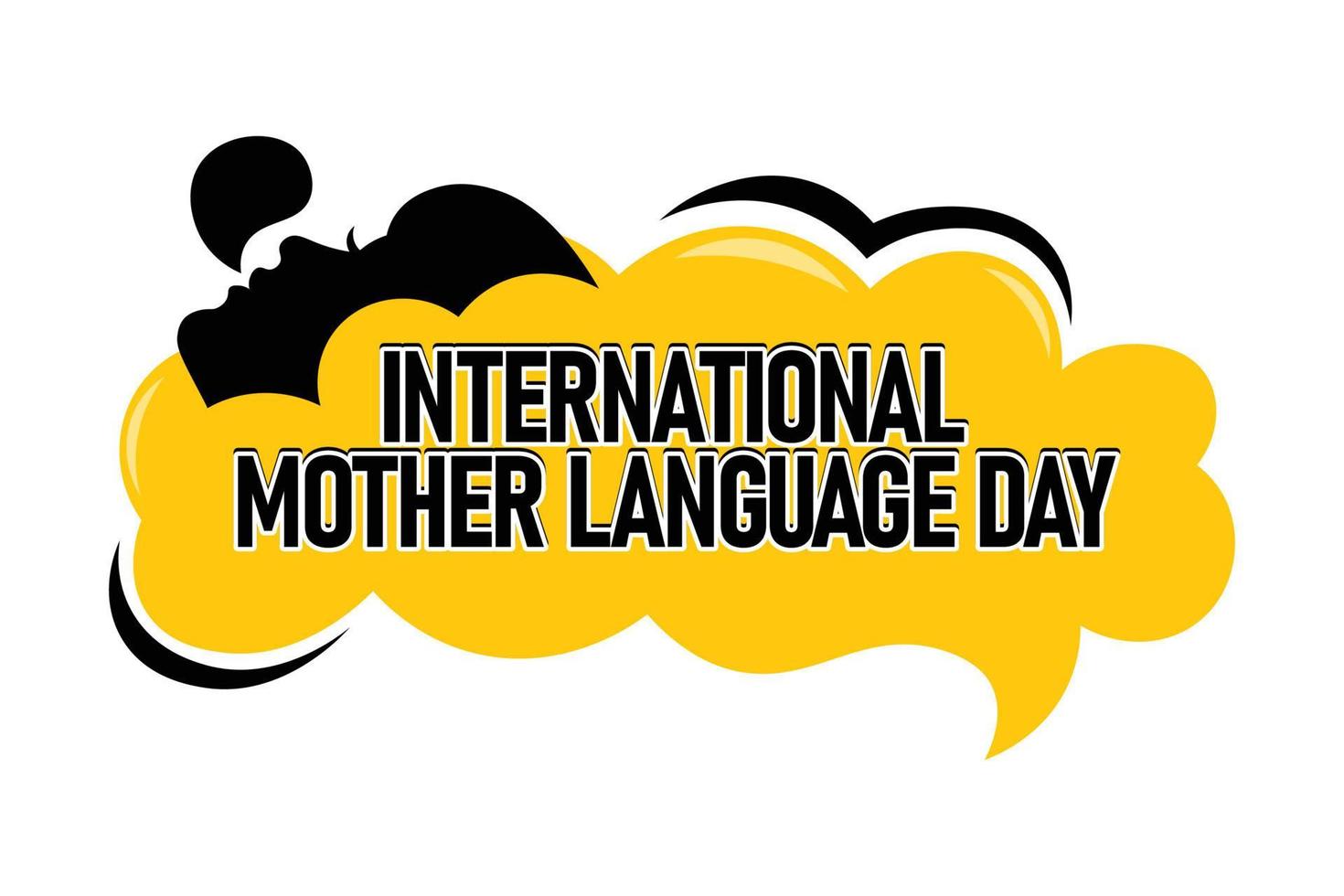 International Mother Language Day background. vector