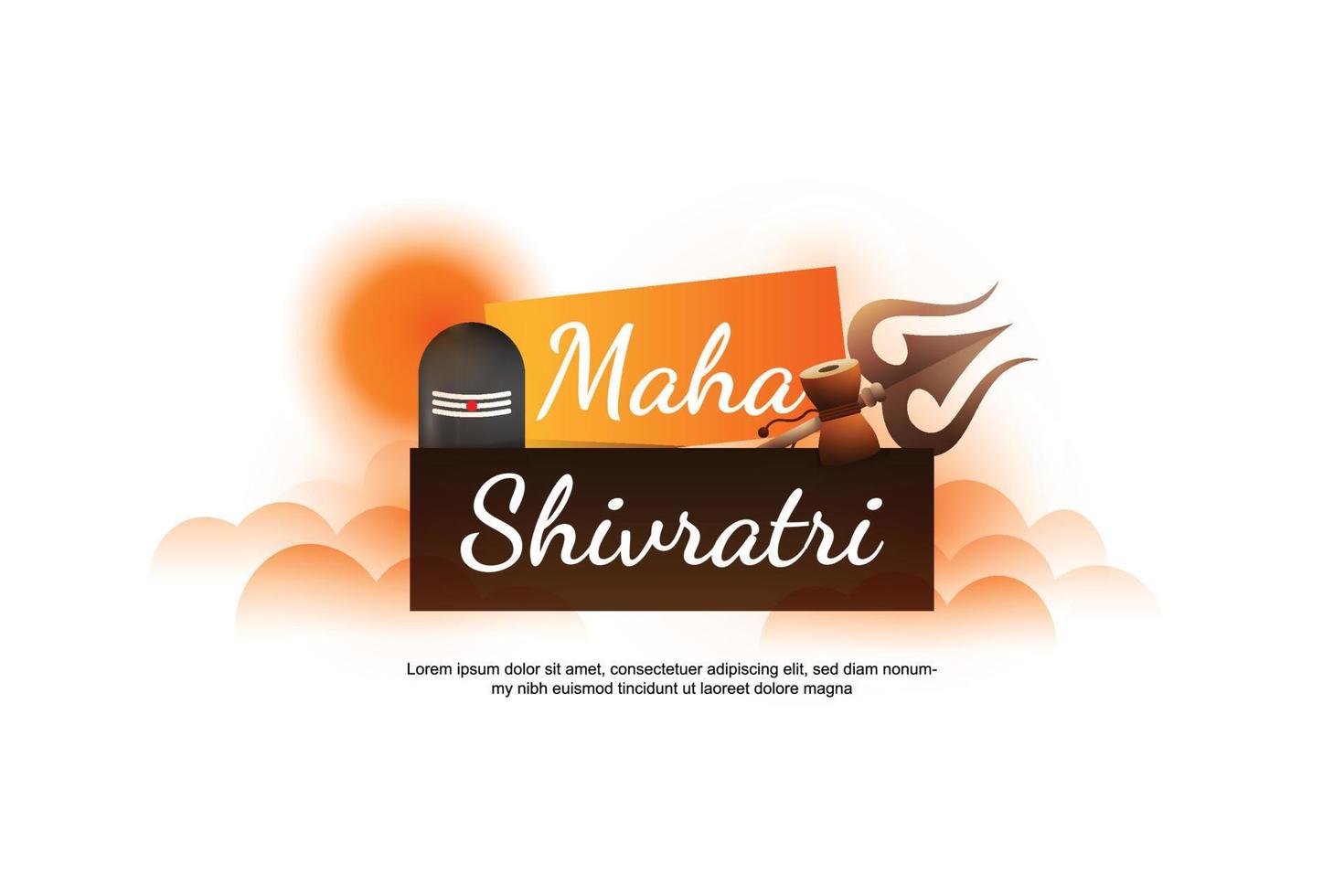 Maha Shivratri background vector