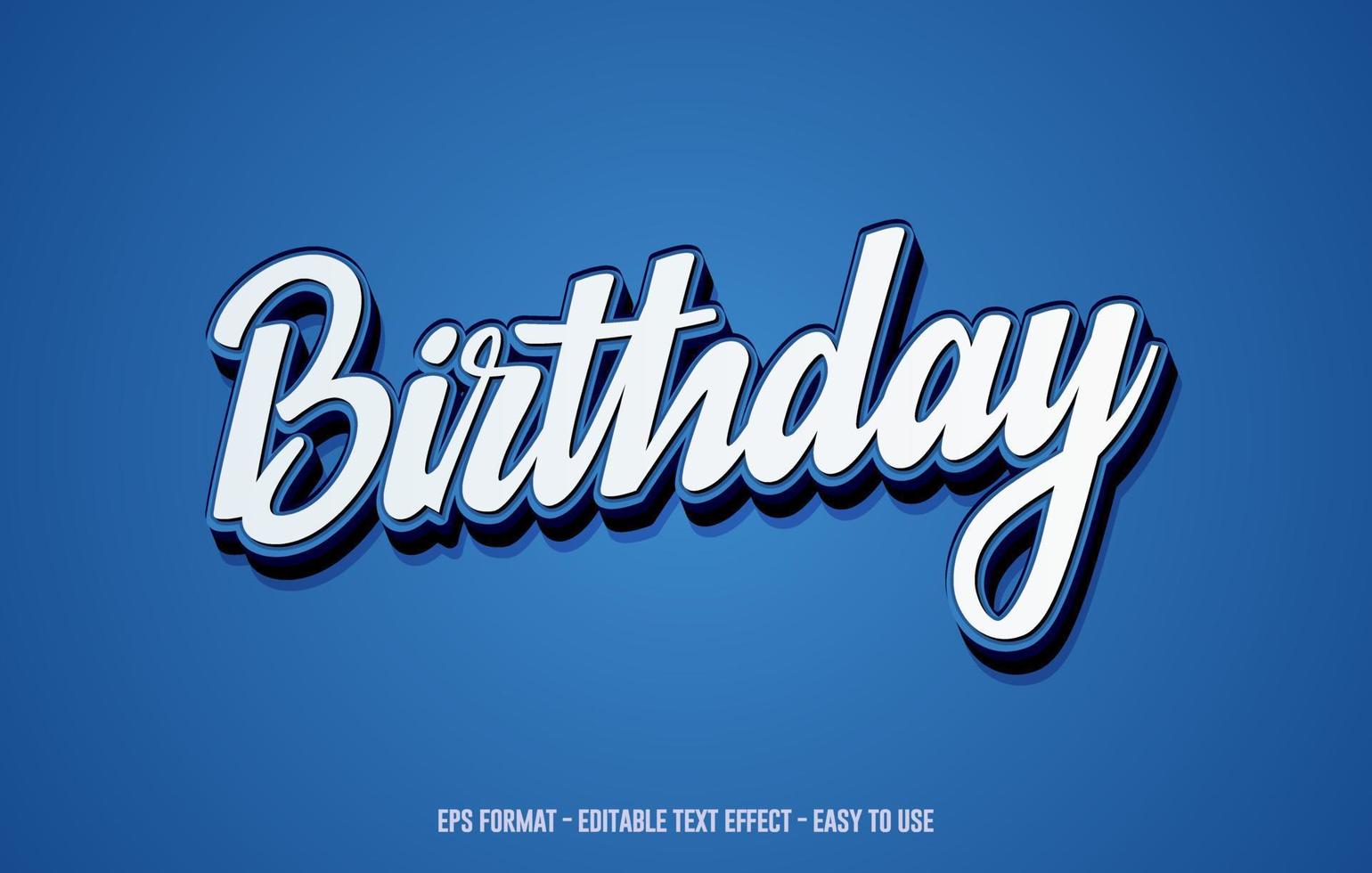 Birthday 3D Editable Text Effect Style Free, 3d text style template, 3d text style template vector