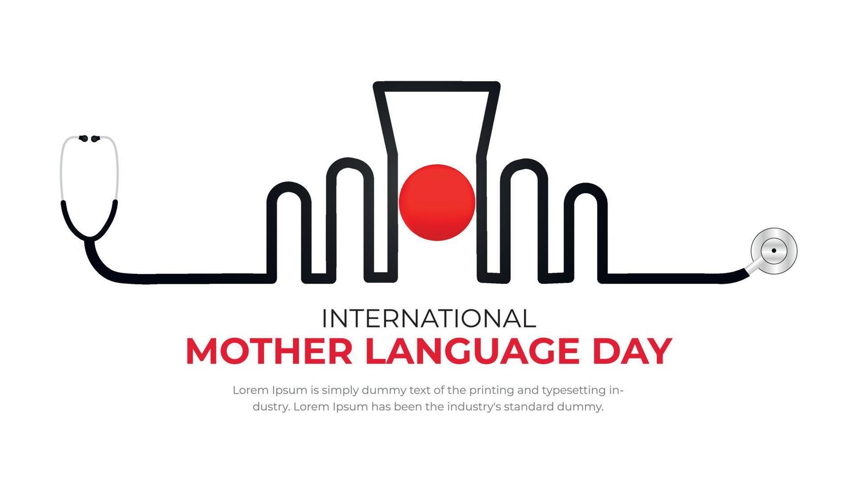 21st February international mother language day social media post design vector