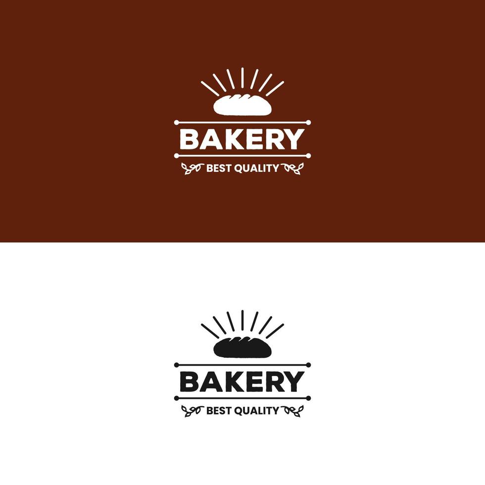 simple vintage bakery logo design vector