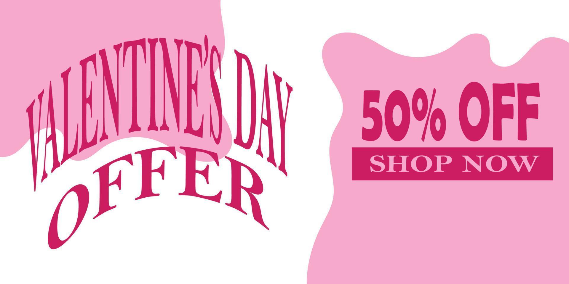 Happy Valentine's Day celebration sale header or banner set with a discount offer. Promotion and shopping template or background for Love and Valentine's day concept Vector illustration