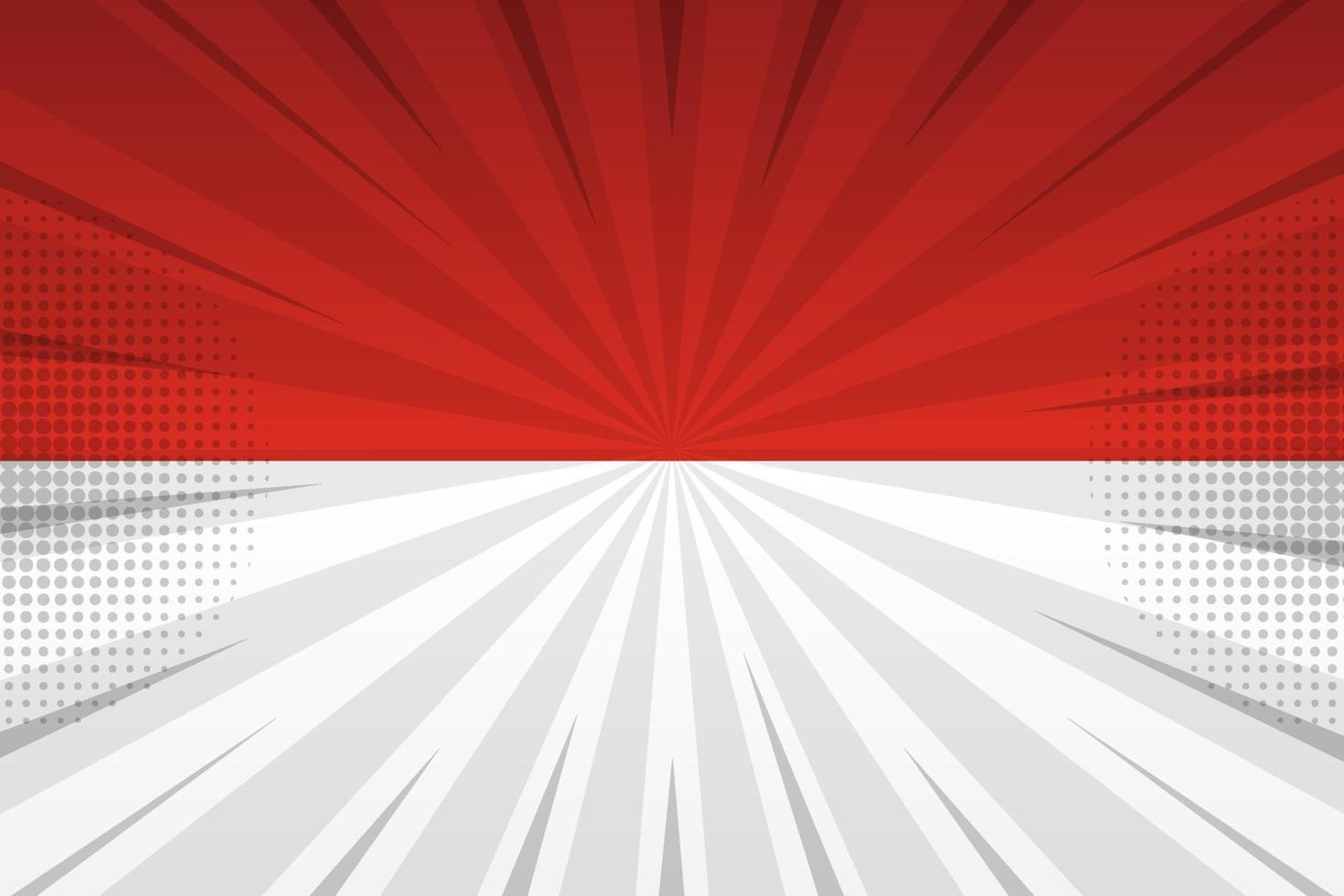 concepto de fondo de la bandera de indonesia para la ilustración del día de la independencia de indonesia vector