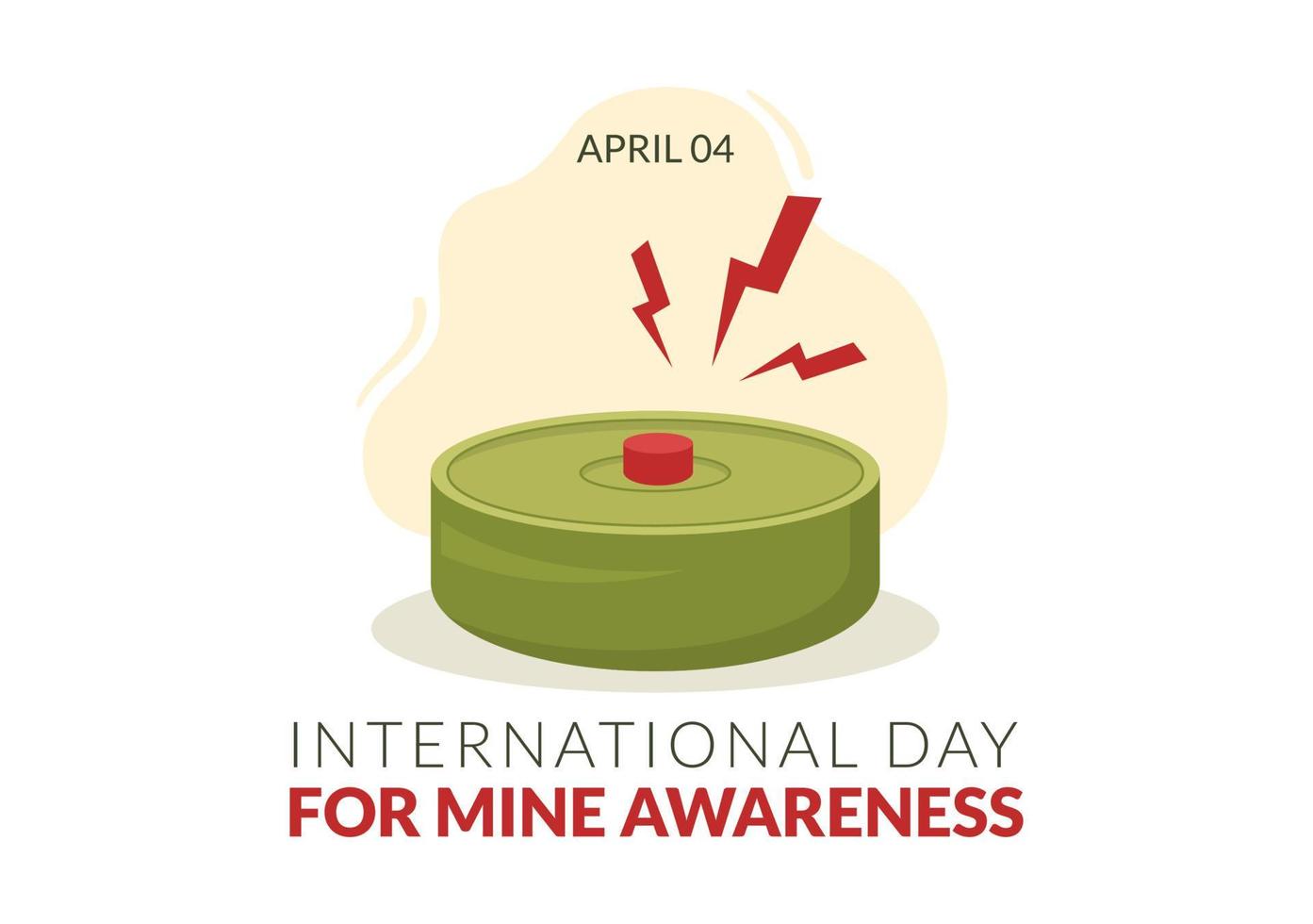 International Mine Awareness Day on April 04 Illustration with Do Not Step on Landmines for Web Banner in Flat Cartoon Hand Drawn Templates vector