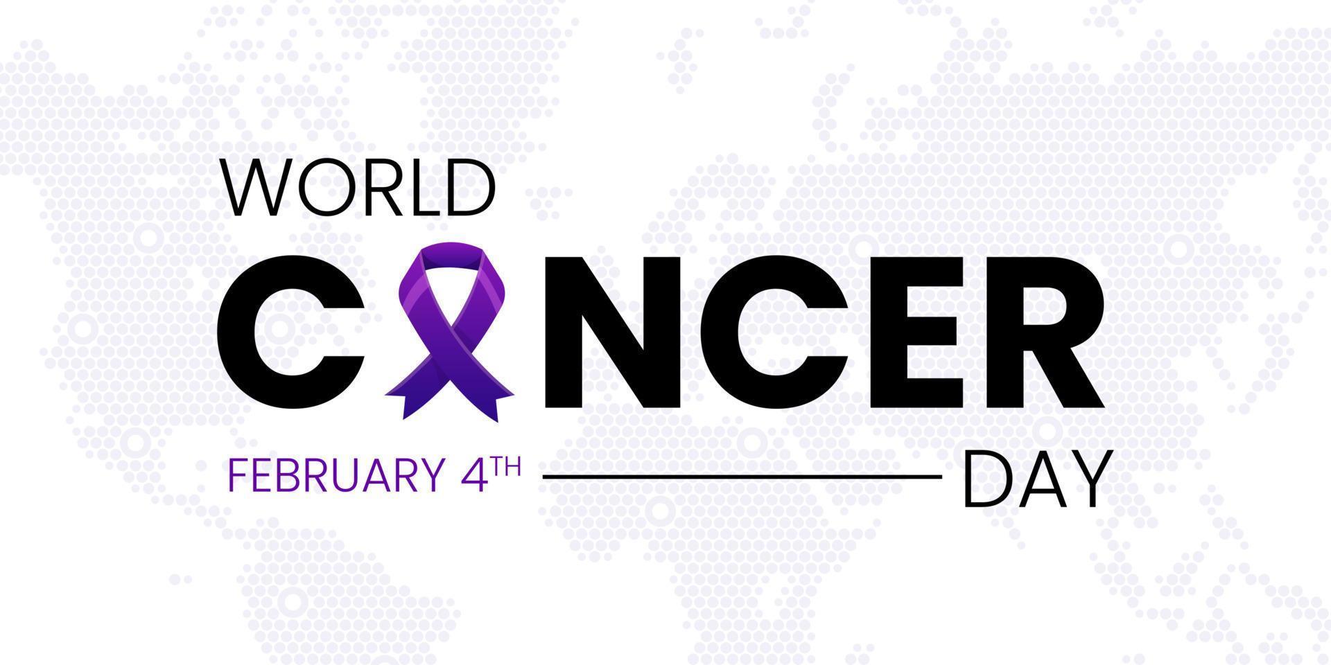 Illustration Of 4 February World Cancer Day Poster Or Banner Background. EPS 10. vector