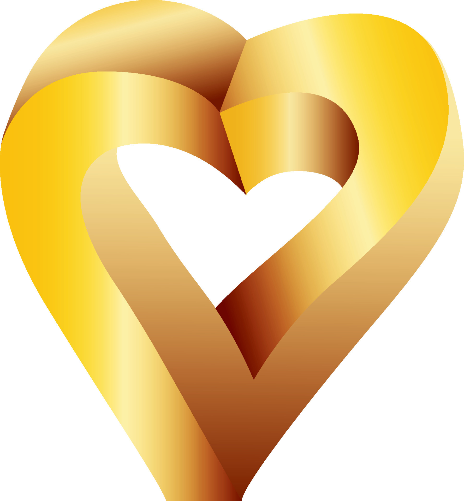 Golden Heart Vector 18839265 Vector Art at Vecteezy