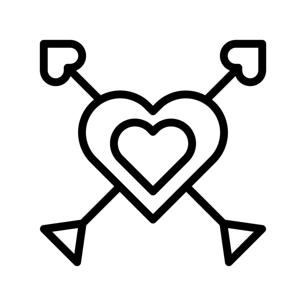 arrow icon outline style valentine illustration vector element and symbol perfect.