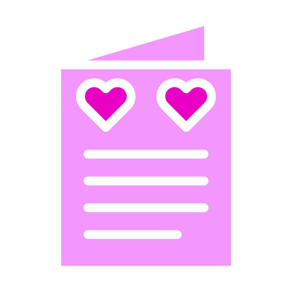 card icon solid pink style valentine illustration vector element and symbol perfect.