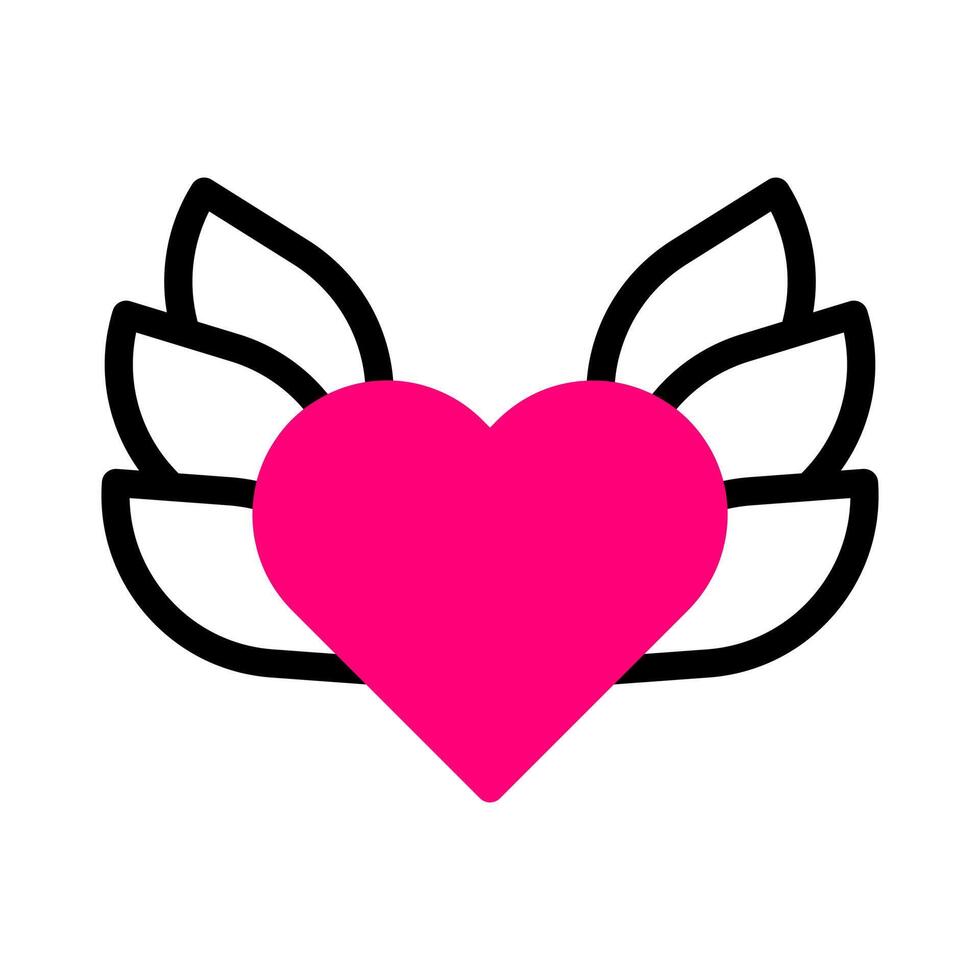heart icon duotone red style valentine illustration vector element and symbol perfect.