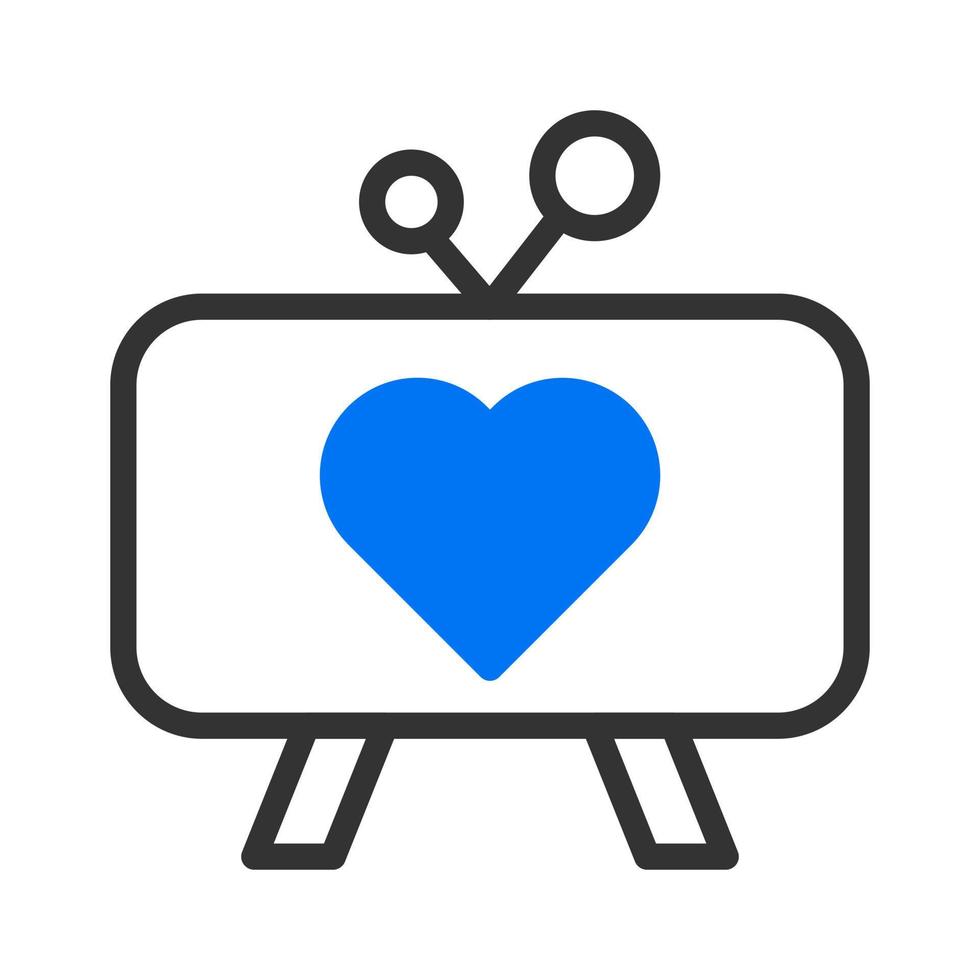 icono de tv duotune blue valentine ilustración vector elemento y símbolo perfecto.