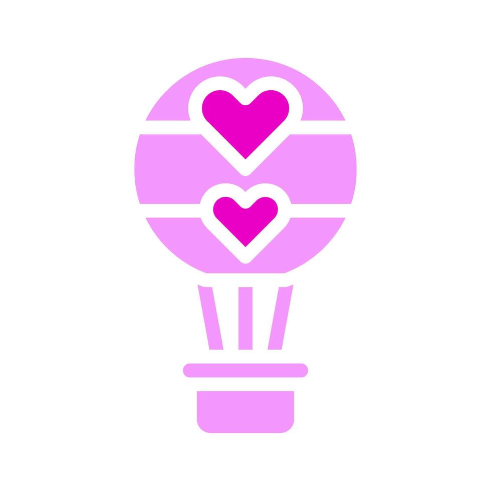 air balloon icon solid pink style valentine illustration vector element and symbol perfect.