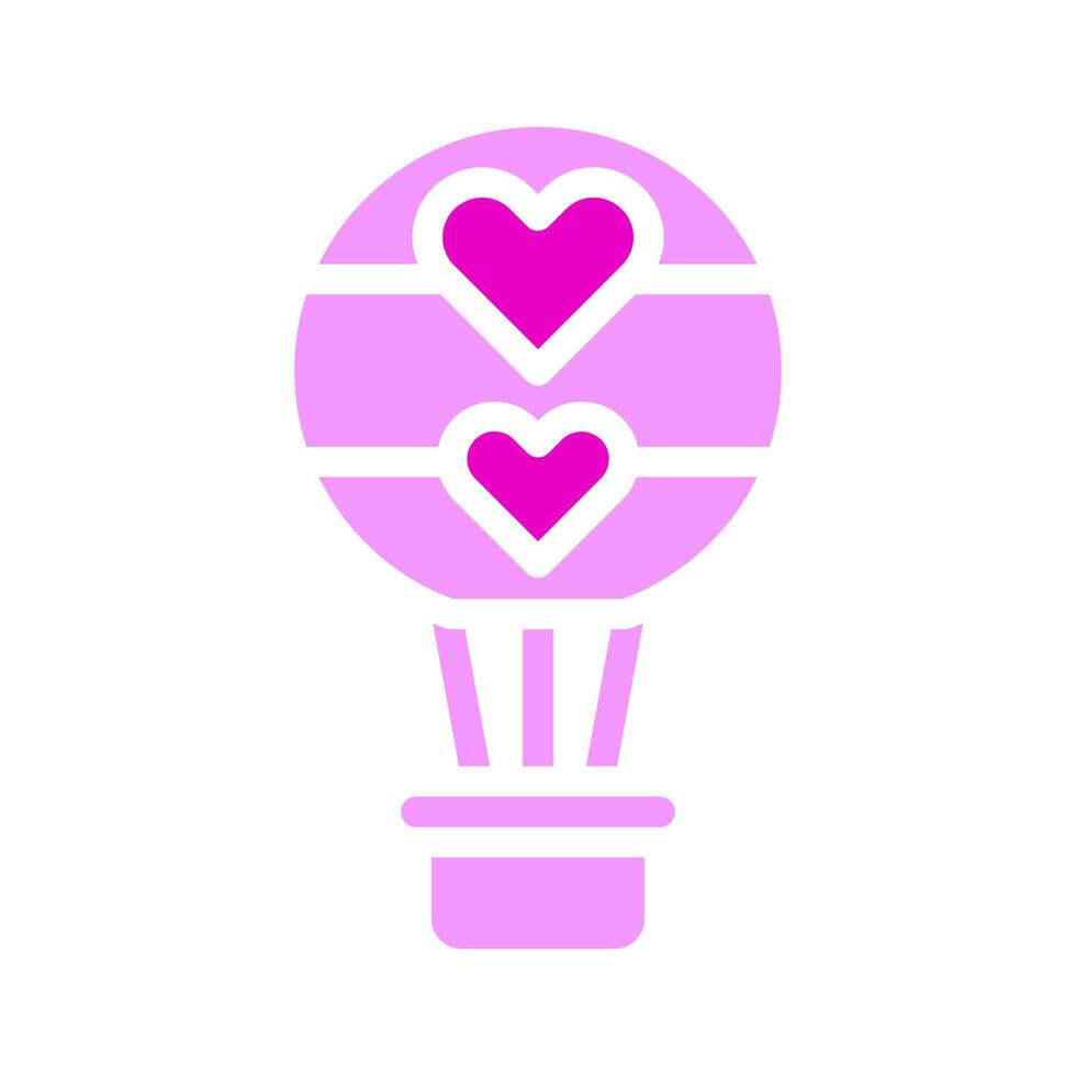 air balloon icon solid pink style valentine illustration vector element and symbol perfect.