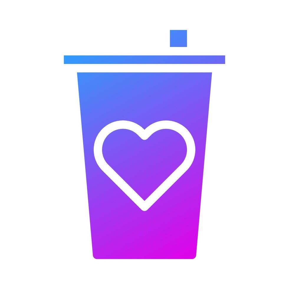 cup icon solid gradient style valentine illustration vector element and symbol perfect.