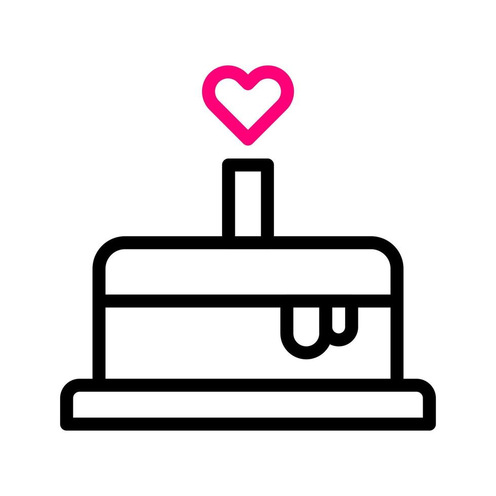 cake icon duocolor red blue valentine illustration vector element and symbol perfect.
