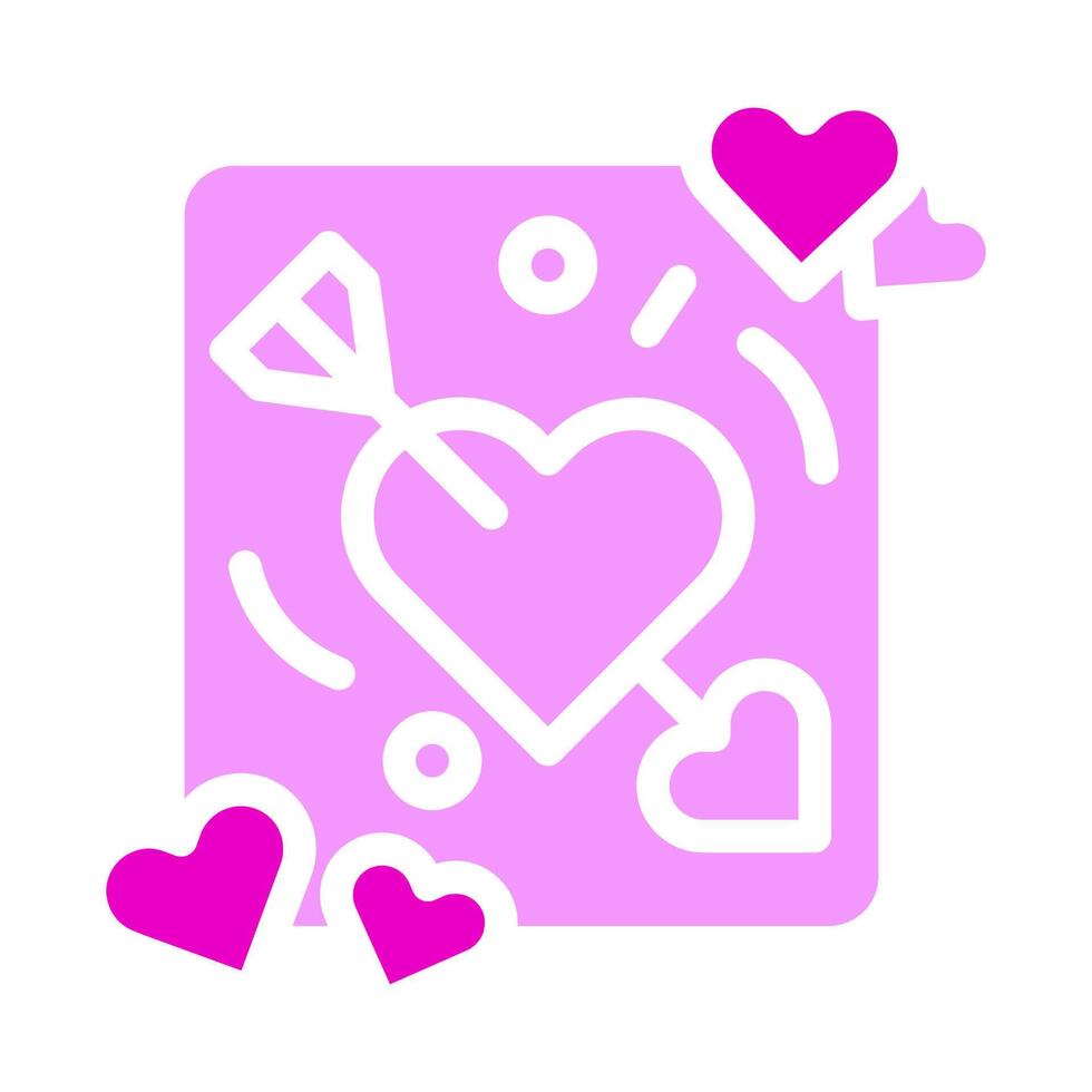 icono de flecha estilo rosa sólido ilustración de San Valentín elemento vectorial y símbolo perfecto. vector