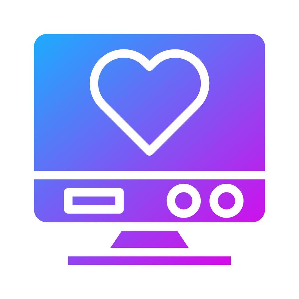 tv icon solid gradient style valentine illustration vector element and symbol perfect.