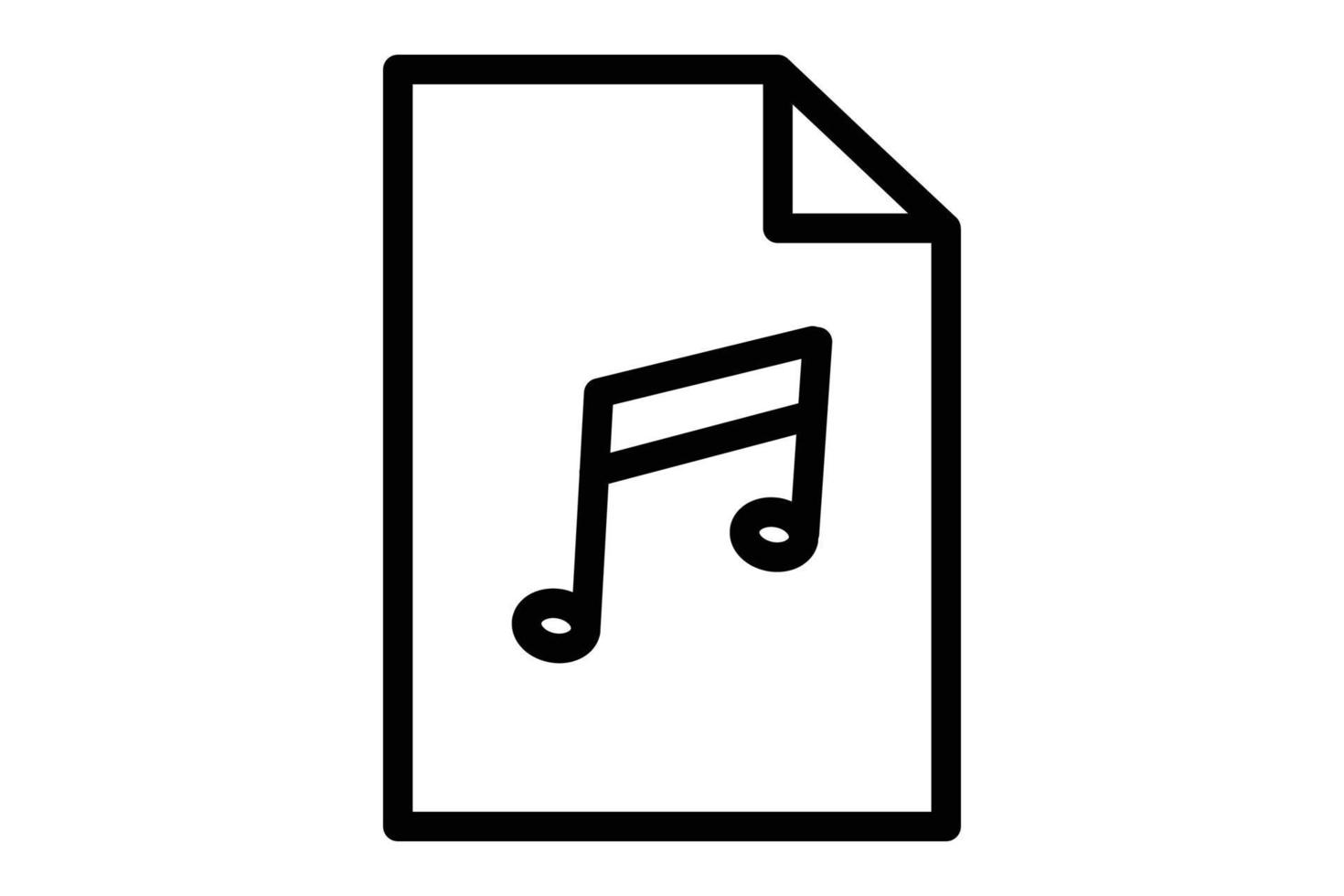 ilustración de icono de música de archivo. icono relacionado con el reproductor de música. estilo de icono de línea. diseño vectorial simple editable vector