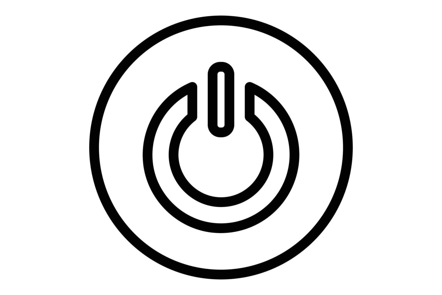 Power icon illustration. icon related to music player. Line icon style. Simple vector design editable