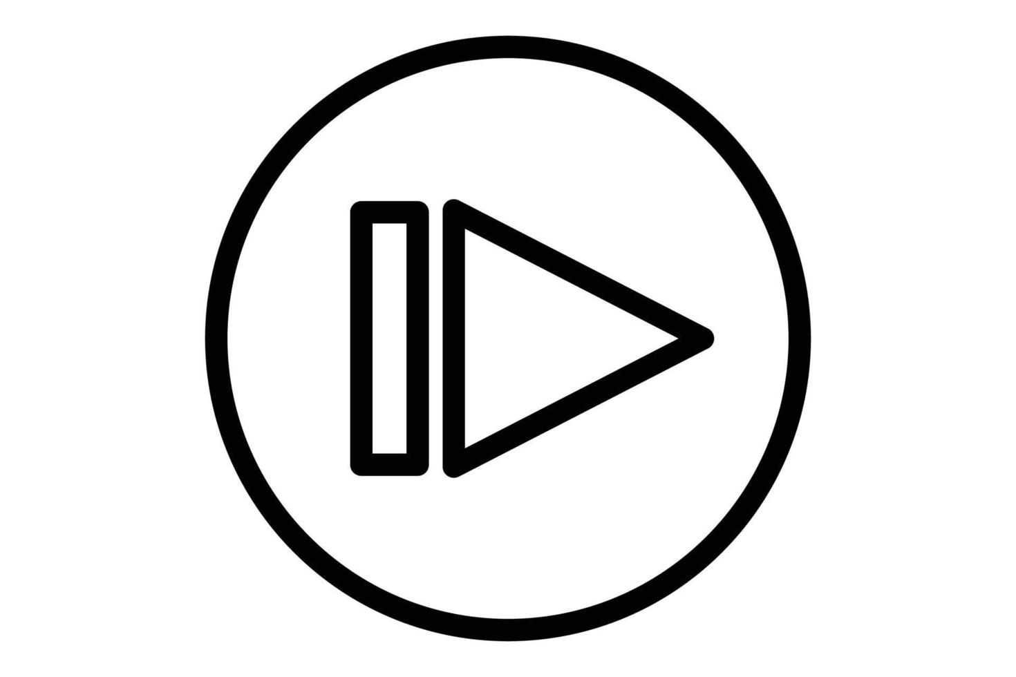 Next icon illustration. icon related to music player. Line icon style. Simple vector design editable
