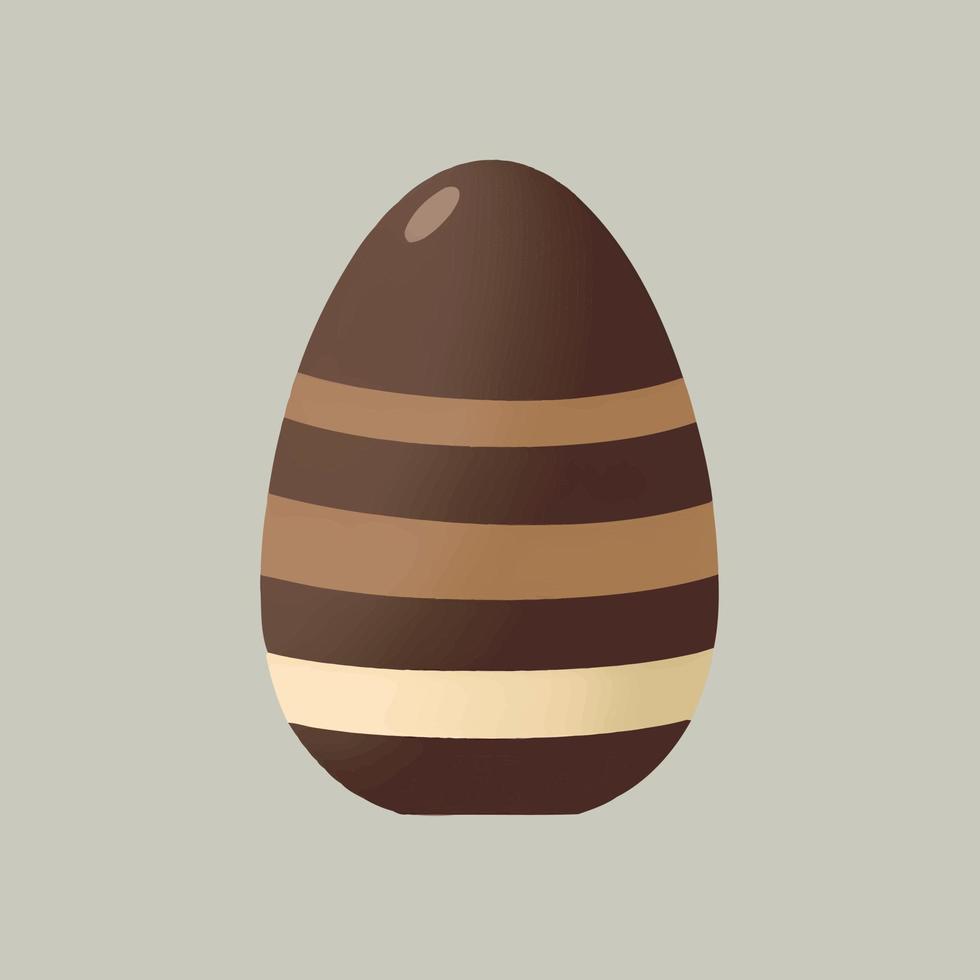 Chocolate flavor easter egg food vector