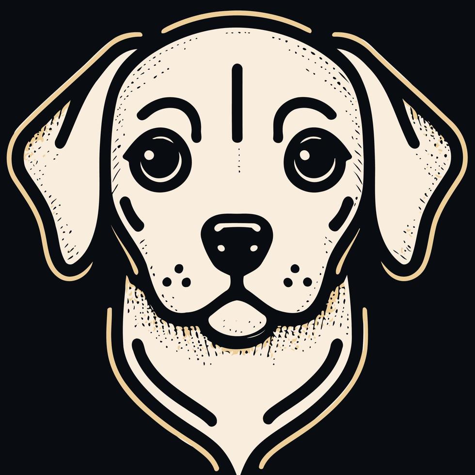 Lindo perro cabeza de animal doméstico vector