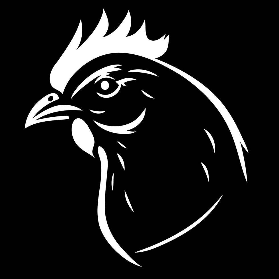 chicken bird animal head hen seen from the side vector