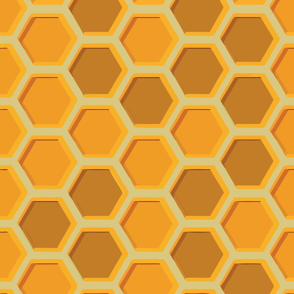 patrón hexagonal amarillo basado en panal vector
