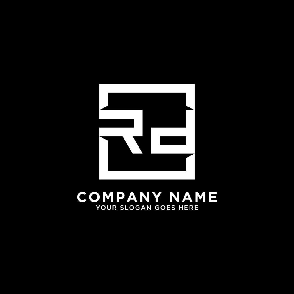 RD initial logo inspirations, square logo template, clean and clever logo vector