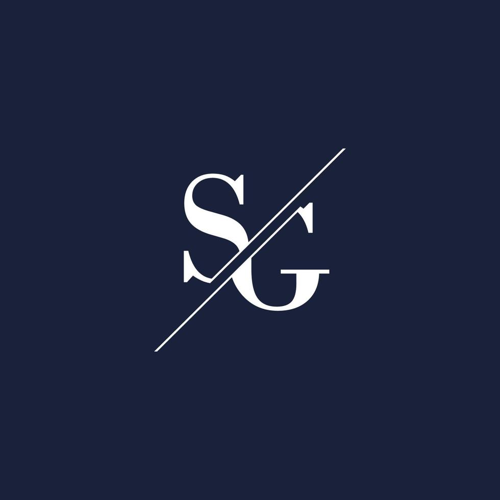 SG initial modern logo designs inspiration, minimalist logo template vector