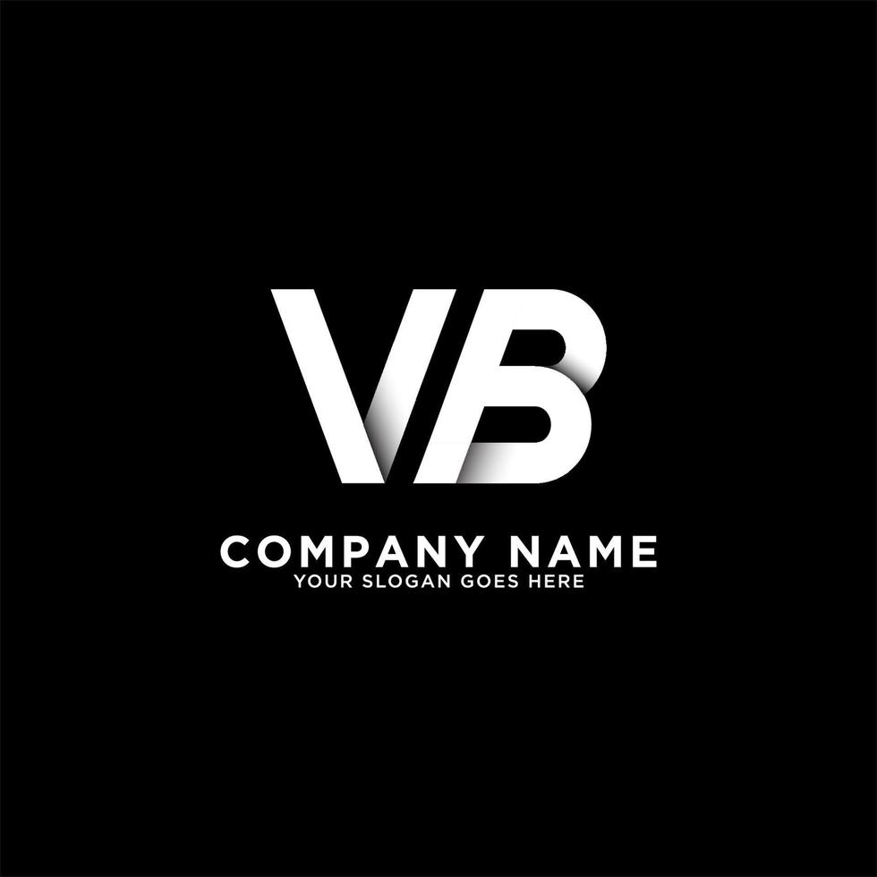 Ilustración de vector de diseño de logotipo de letra vb de nombre inicial, lo mejor para el logotipo de su empresa