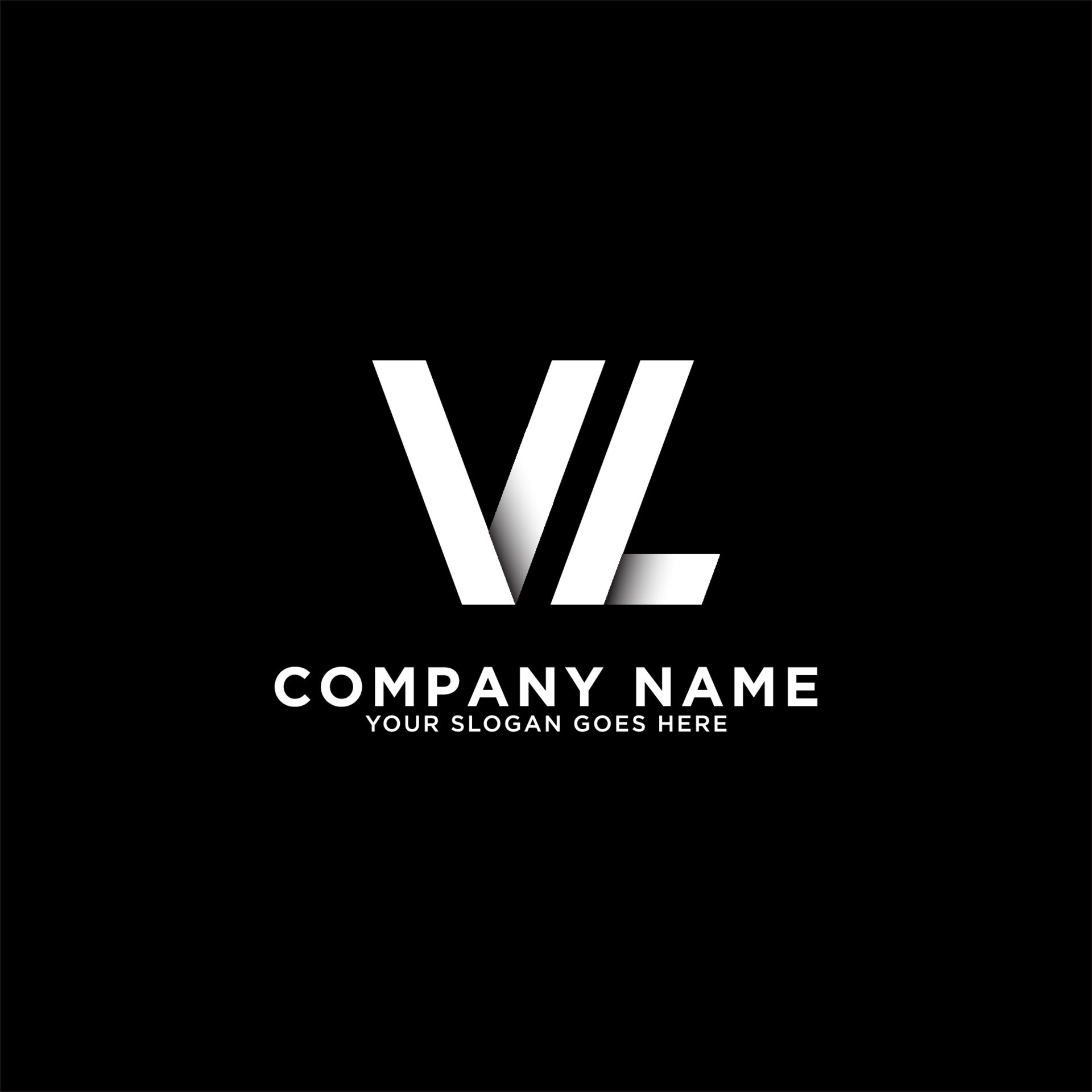 Initial Logo Letter Vl Company Name Stock Vector (Royalty Free) 1073464400