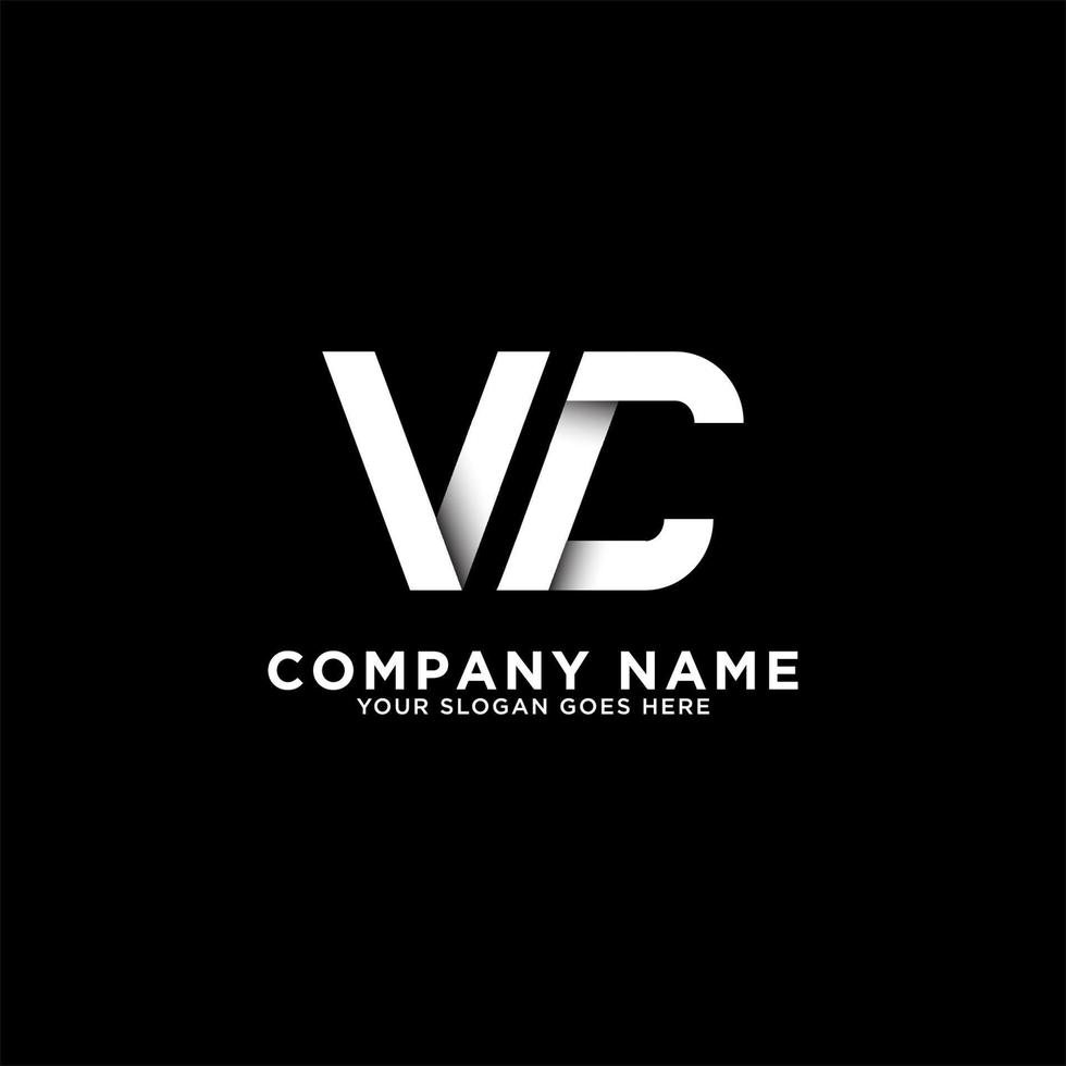 nombre inicial vc carta logotipo diseño vector ilustración, mejor para el logotipo de su empresa