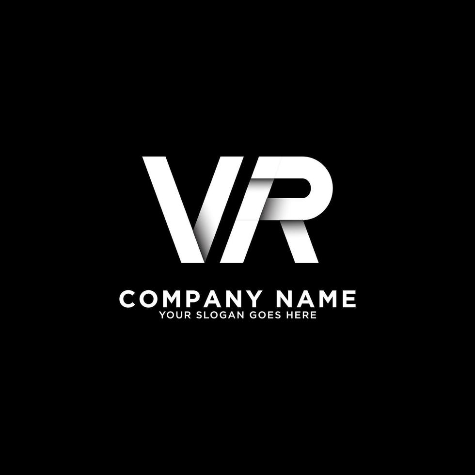 Ilustración de vector de diseño de logotipo de letra vr de nombre inicial, lo mejor para el logotipo de su empresa