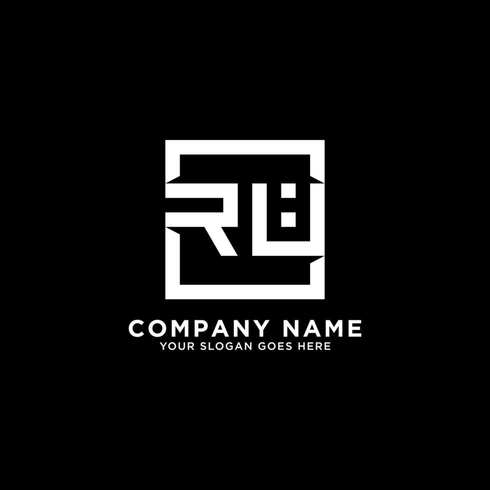 RU initial logo inspirations, square logo template, clean and clever logo vector