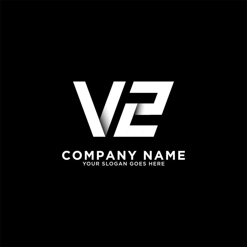 Ilustración de vector de diseño de logotipo de letra vz de nombre inicial, lo mejor para el logotipo de su empresa